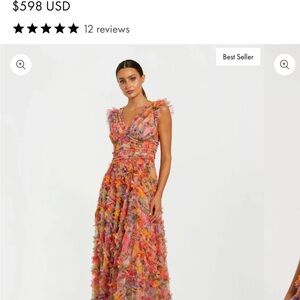 Mac Duggal Vibrant Floral Maxi Dress